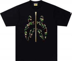 Футболка BAPE ABC Camo Shark Tee 'Black/Green', черный