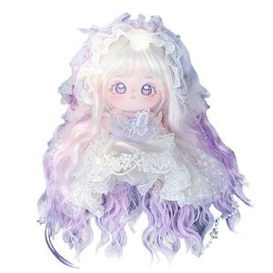 Кукла Cotton Doll With Skeleton Bai Lu Wisteria Manor, плюшевая кукла, высота 20 см, длина 220 мм COTTON PLANET, 【75% off!】белый dew + gradient hair set + 5 sets of clothes (southern country, wisteria, amusement park, falling snow, milky way)