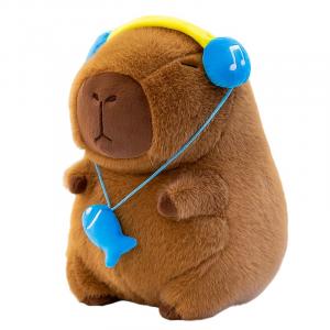 Креативная плюшевая кукла капибара в наушниках Magic Headphone Capybara Dolls, высота 35см/45см/60см MIDUOKA