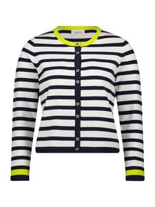 CARTOON Кардиган тонкой вязки с круглым вырезом, сине-белый