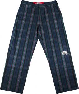Брюки Supreme x Junya Watanabe x Comme des Garçons MAN Printed Work Pant Navy Plaid, синий