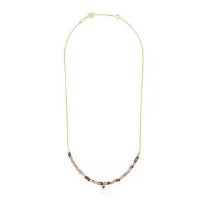 Колье Tous Cool Joy With Smoky Quartz And Rhodolite, золото