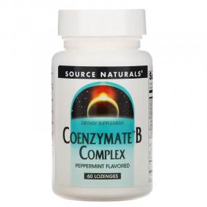 Комплекс коферментов В со вкусом мяты Source Naturals, 60 таблеток