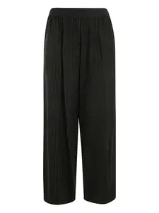 Брюки в тонкую полоску Maria Calderara, черный