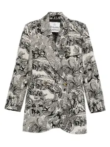 Двубортное пальто с принтом Vivienne Westwood, нейтральный