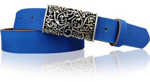 Кожаный ремень FRONHOFER, цвет Kobalt