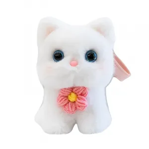 Очаровательный милый маленький зверёк плюшевый кулон 15см высота LOGISTAR, белый Cat