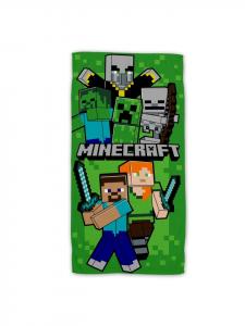 Minecraft Пляжное махровое полотенце из хлопка с принтом Minecraft, премиум-класса, многоцветное