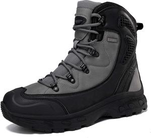 Мужские боевые военные ботинки водонепроницаемые для тренировок, боевые, для походов, джунглей, охоты, тактики, пустыни, высокие спортивные ботинки для альпинизма, противоскользящие Generic, серый