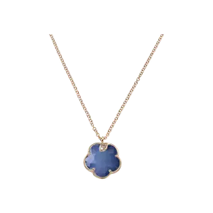 Колье-Чокер petit joli из розового золота с цветком ляпис-лазури, белыми бриллиантами и шампанским Pasquale Bruni