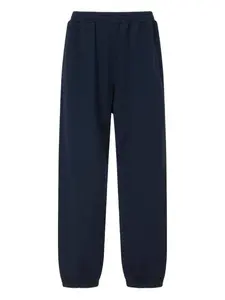 Спортивные брюки с логотипом и эластичным поясом на шнурке Marni, синий