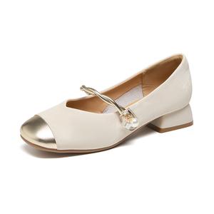 Туфли Мэри Джейн женские золотые AOKANG, Beige