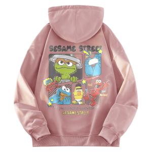 Унисекс худи SESAME STREET, розово-розовый