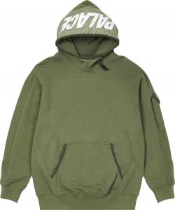 Толстовка Palace Giant Woven Label Hood 'Olive', зеленый