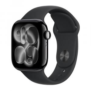 Умные часы Apple Watch Series 11 (GPS+Cellular), 46 мм, Jet Black Aluminum Case/Black Sport Band - S/M