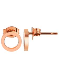 Adeliás Женские серьги - серьги-гвоздики из нержавеющей стали в золотом исполнении