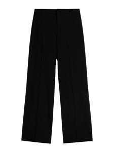 Широкие брюки со складками Bershka, черный