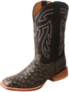 Ковбойские сапоги Twisted X Men's Ruff Stock Western с широким квадратным носком - Mrs0067, черный