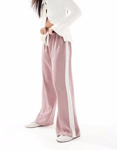 Брюки ASOS DESIGN с контрастной вставкой розового цвета