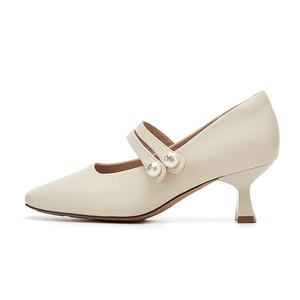 Rich birds Туфли-лодочки на тонком каблуке 5,5 см женские бежевые, цвет Beige