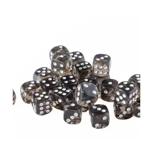 12 мм d6 Темный полупрозрачный с белым (25), Dice - 25 Piece D6 Sets (Easy Roller Dice)