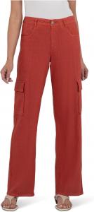 Джинсы KUT from the Kloth Akia Mid Rise Wide Leg Pants With Cargo Pockets, Clay