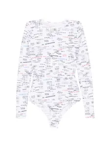 Боди с принтом Mm6 Maison Margiela, белый