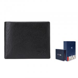 SEPTWOLVES Кожаный кошелёк из натуральной кожи мужской чёрный