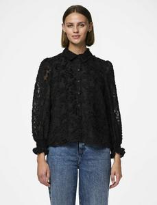 Блуза Pieces Button-down blouse, Black