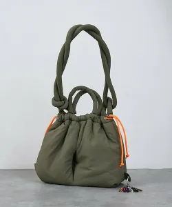 Пуховая сумка кинчаку 2WAY сумка-тоут на завязках через плечо Nomine, цвет Khaki