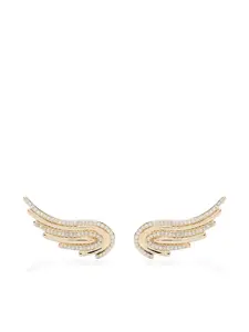 Серьги Large Flight Wings из желтого золота с бриллиантами Adina Reyter, золотой
