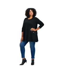 Женская туника Alina Hacci с застежкой-молнией AVENUE, Black