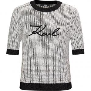 KARL LAGERFELD SS24 Трикотаж Женский Черно-белый KARL LAGERFELD / Karl Lagerfeld Jeans