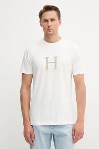 Хлопковая футболка Hackett London, бежевый