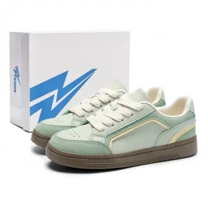 Feiyue Антискользящие и износостойкие дышащие низкие скейтерские женские бело-голубые туфли Mambo Green, цвет Mambo Green
