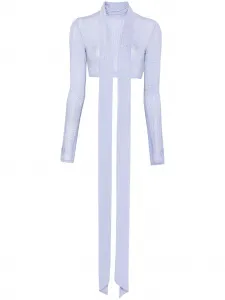 Укороченный топ с длинными рукавами Alex Perry, фиолетовый