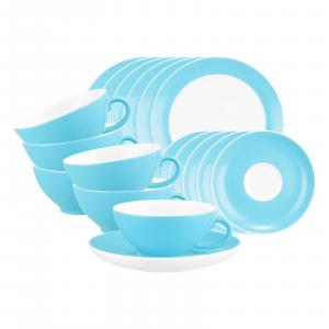 Чайный сервиз Liberty Pure Colors Lagoon Blue, набор из 18 предметов Seltmann Weiden, синий