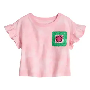 Футболка с рукавами-крылышками для девочек и малышей Jumping Beans, цвет watermelon white