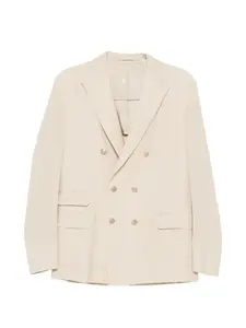 Двубортный костюм Eleventy, бежевый