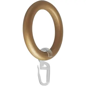 Кольцо для штор Пластиковое кольцо с крючком диаметром до 28 мм, легкая установка Garesa, Messingfarben