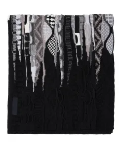 Вязаный шарф для холодной погоды. Carlo Colucci, черный