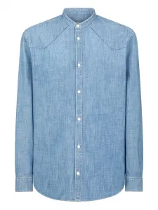 Джинсовая рубашка на пуговицах DONDUP, синий