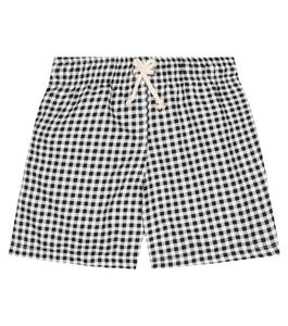 Плавки-шорты Ibiza в клетку гингем Suncracy, черно-белый