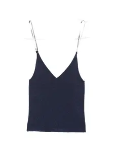 Топ с V-образным вырезом Circus Hotel, синий