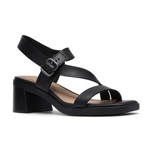 Женские босоножки на каблуке Jaylan sol Clarks, Black Leather