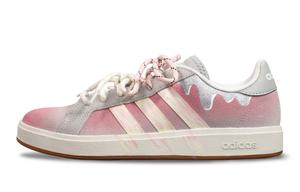 Adidas Кроссовки для скейтбординга GRAND COURT 00s Abrasion Resistant низкие унисекс серый розовый серебро