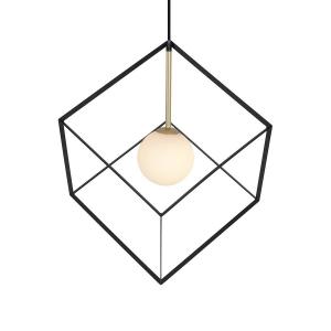 Подвесной светильник Näve Cadre, матовое стекло/алюминий - 1 лампа