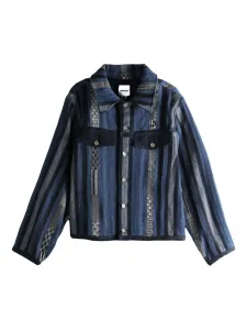 Куртка с карманами в полоску Ader Error, синий