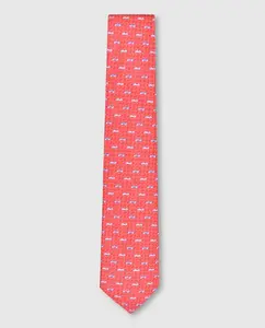 Мужской шелковый галстук с принтом Olimpo, красный