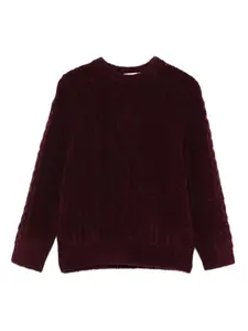 Свитер с косами Paolo Pecora Kids, красный